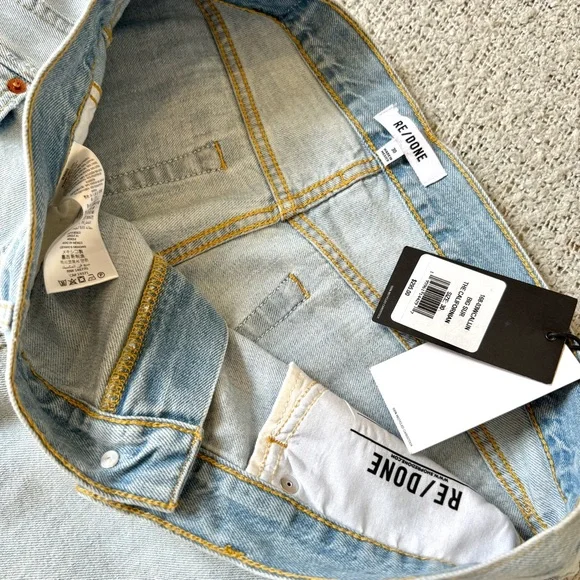 RE/DONE The Californian Mid Rise Panel Jeans Size 30